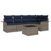 vidaXL Gartensofa-set 6 stk. Grau Poly-Rattan