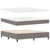 vidaXL Boxspringbett mit Matratze Taupe 200 x 180 cm Stoff