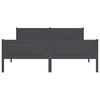 vidaXL Massivholzbett Kiefer Grau 140x200 cm
