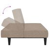 vidaXL Schlafsofa 2-Sitzer Taupe Mikrofasergewebe
