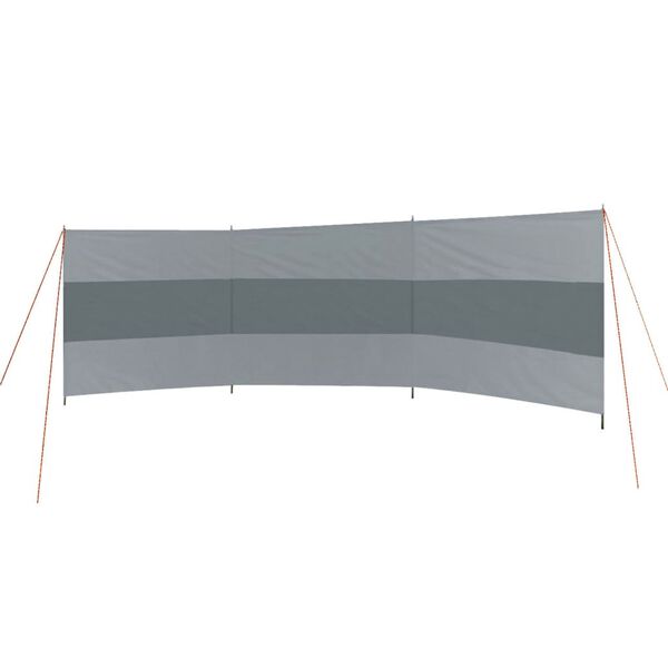 Bo-Camp Windschutz mit Oberbalken Caira 500x140 cm Grau