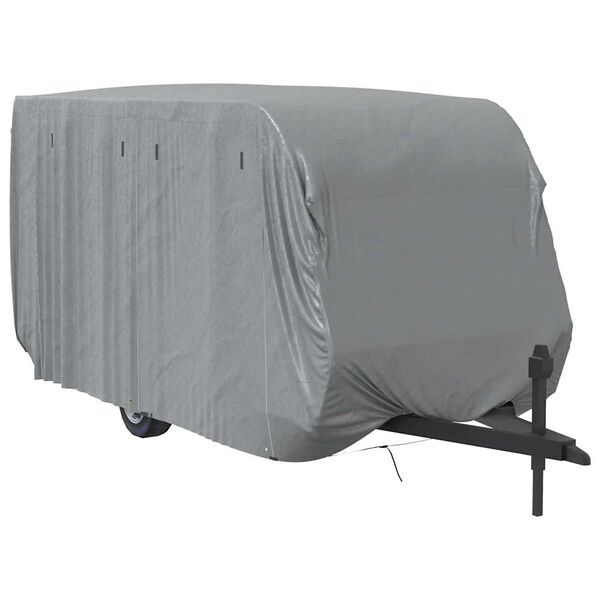 vidaXL Schutzh&uuml;lle f&uuml;r Wohnwagen Grau 460x250x220 cm Vliesstoff