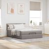 vidaXL Ottoman-Bett mit Matratze Taupe 140x190 cm Stoff