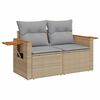 vidaXL Gartensofa-set mit Kissen 13 pcs Beige und Hellgrau