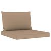 vidaXL 10-tlg. Garten-Lounge-Set mit Kissen Taupe