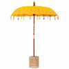 vidaXL Balinesischer Sonnenschirm mit Sockel Gelb 185 x 185 x 260 cm