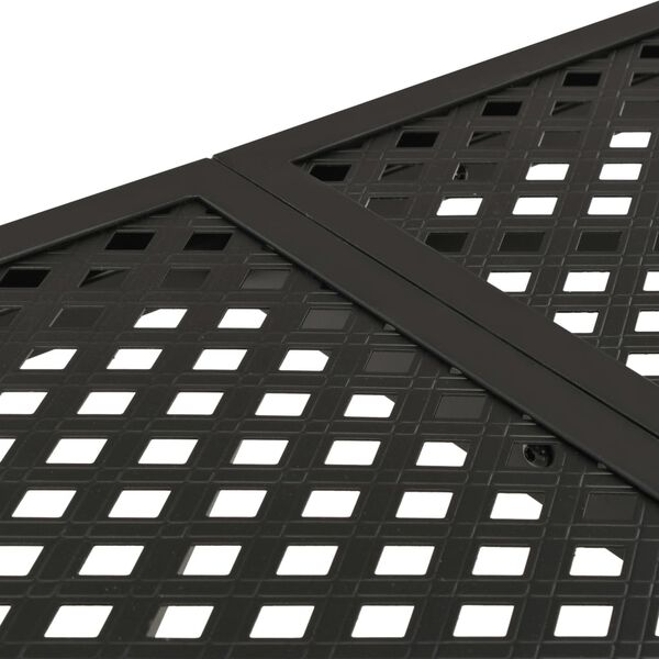 vidaXL Gartentisch Schwarz 180x83x72 cm Stahl