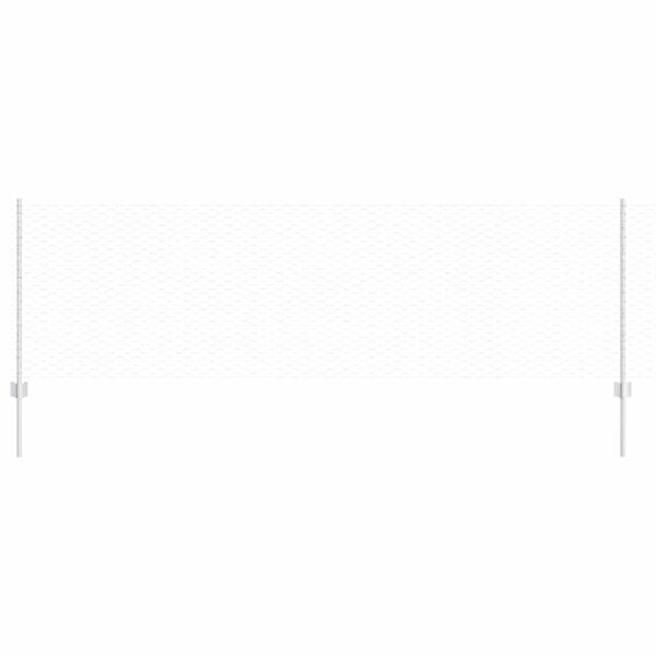 vidaXL Zaun mit Pfosten Silber 0,8 x 50 m Stahl