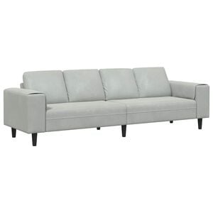 vidaXL Wohnzimmer Couch Hellgrau 250 x 77 x 76 cm