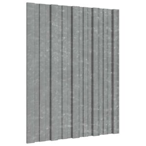 vidaXL Dachpaneel 36 Stk. Silber 60 x 45 cm Verzinkter Stahl