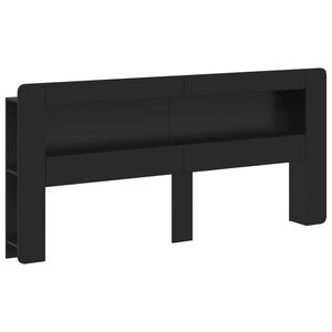 vidaXL Kopfteil-Schrank mit Speicher Schwarz Holzwerkstoff