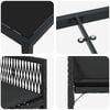 vidaXL Garten Essgruppe 5 pcs Schwarz Poly-Rattan