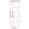 vidaXL Bücherschrank Artisan-Eiche 45x24x159 cm Holzwerkstoff