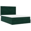 vidaXL Ottoman-Bett mit Matratzen & LEDs Dunkelgr&uuml;n 140x190 cm Samt