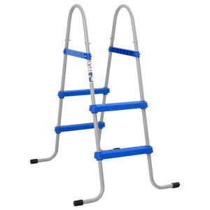 vidaXL Pool-Leiter f&uuml;r Aufstellpools 84 cm Stahl und Kunststoff