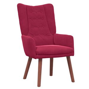 vidaXL Sessel Weinrot 63 x 67 x 94 cm Samt