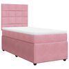 vidaXL Boxspringbett mit Matratze Rosa 90x200 cm Samt