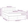 vidaXL Boxspringbett mit Matratze Dunkelgrau 140x200 cm Samt