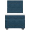 vidaXL Boxspringbett mit Matratze Blau 90x190 cm Samt