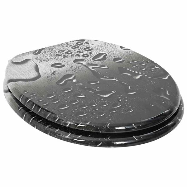 vidaXL Soft-Close Toilettensitz Grau 44 x 38 cm MDF-Platte