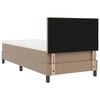 vidaXL Boxspringbett mit Matratze Cappuccino 90 x 190 cm Kunstleder
