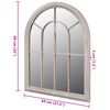 vidaXL Rustikaler Gartenspiegel Bogen 69×89 cm für Indoor und Outdoor