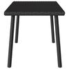vidaXL Garten-Couchtisch Rechteckig Schwarz 80x40x37 cm Poly Rattan