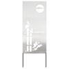 vidaXL Garten Sichtschutz-Leinwand Silber 50 x 140 cm Edelstahl
