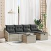 vidaXL Sofa Set mit Kissen 6 pcs Poly-Rattan