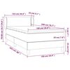vidaXL Boxspringbett mit Matratze Dunkelbraun 100x200 cm Stoff