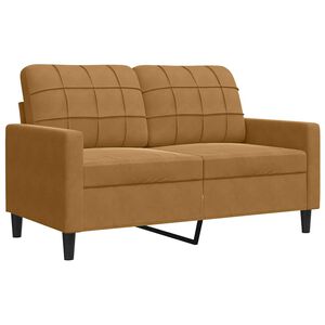 vidaXL 2-Sitzer-Sofa Braun 120 cm Samt