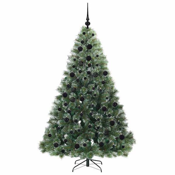 vidaXL K&uuml;nstlicher Weihnachtsbaum mit 300 LEDs Gr&uuml;n 180 cm PE und PVC