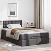 vidaXL Ottoman-Bett mit Matratze Grau 120x200 cm Kunstleder