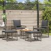 vidaXL Gartenm&ouml;bel Set 5 pcs Schwarz und Dunkelgrau