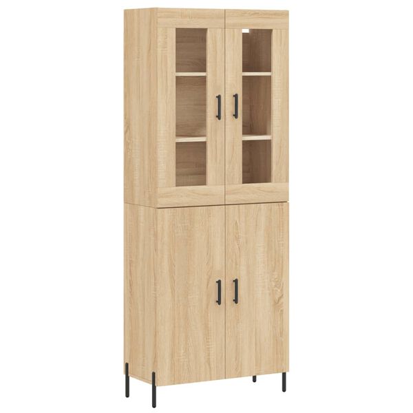 vidaXL Highboard Sonoma-Eiche 69,5x34x180 cm Holzwerkstoff