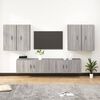 vidaXL 6-tlg. TV-Schrank-Set Grau Sonoma Holzwerkstoff