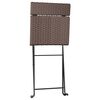 vidaXL 3-tlg. Bistro-Set Klappbar Braun Poly Rattan