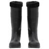 vidaXL Gummistiefel mit Herausnehmbarem Innenfutter Schwarz Gr. 43 PVC
