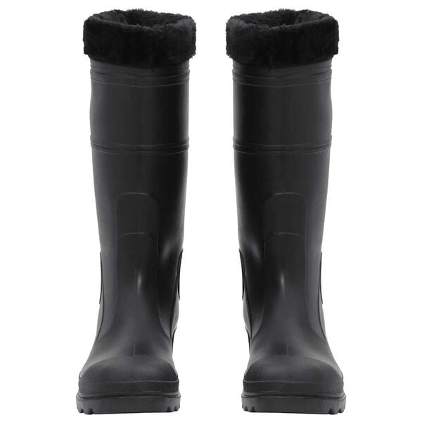 vidaXL Gummistiefel mit Herausnehmbarem Innenfutter Schwarz Gr. 43 PVC