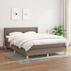 vidaXL Boxspringbett mit Matratze Taupe 140x190 cm Stoff