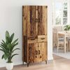 vidaXL Highboard Wandmontiert Altholz 69,5 x 34 x 180 cm Holzwerkstoff