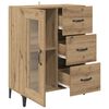 vidaXL Sideboard Artisan-Eiche 69,5 x 34 x 90 cm Verbundholz und Eisen