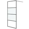 vidaXL Duschwand f&uuml;r Begehbare Dusche Schwarz 90x195cm Halbmatt ESG