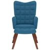 vidaXL Relaxsessel mit Hocker Blau Samt