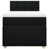 vidaXL Boxspringbett mit Matratze Schwarz Stoff