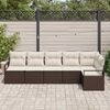 vidaXL Sofa Set 6 pcs Braun Poly-Rattan