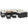 vidaXL Garten-Sofa-Set 14 stk. Schwarz Poly-Rattan