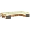 vidaXL Sofagarnituren 10 stk. Natur und Creme Massivholz Akazie