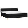 vidaXL Boxspringbett mit Matratze Schwarz 180x200 cm Stoff