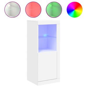 vidaXL Sideboard mit LED-Beleuchtung Wei&szlig; 41x37x100 cm